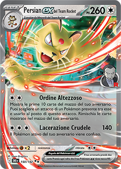 150/182-DRI-Persian-ex del Team Rocket 	-	doppia rara	-	Near-mint	-	rivali predestinati	-	ita	-	special