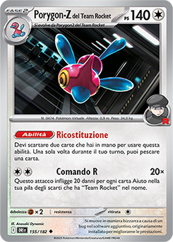 155/182-DRI-Porygon-Z del Team Rocket 	-	non comune	-	Near-mint	-	rivali predestinati	-	ita	-