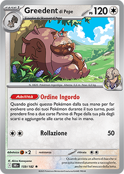 159/182-DRI-Greedent di Pepe 	-	rara h	-	Near-mint	-	rivali predestinati	-	ita	-	holo