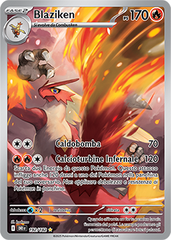 Blaziken 	-	rara illustrazione	-	Near-mint	-	rivali predestinati	-	ita	-	special