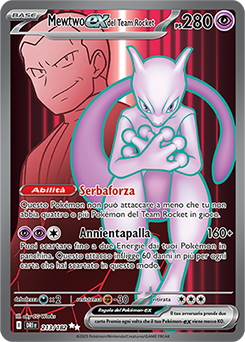Mewtwo-ex del Team Rocket 	-	ultra rara	-	Near-mint	-	rivali predestinati	-	ita	-	full art