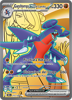 Garchomp-ex di Camilla 	-	ultra rara	-	Near-mint	-	rivali predestinati	-	ita	-	full art