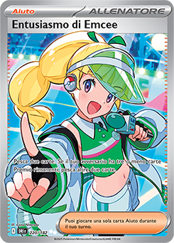 Entusiasmo di Emcee 	-	ultra rara	-	Near-mint	-	rivali predestinati	-	ita	-	full art