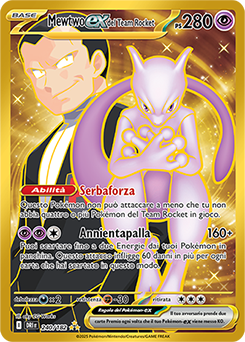 Mewtwo-ex del Team Rocket 	-	iper rara	-	Near-mint	-	rivali predestinati	-	ita	-	gold