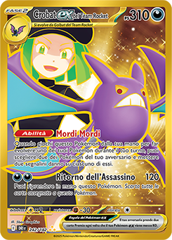 Crobat-ex del Team Rocket 	-	iper rara	-	Near-mint	-	rivali predestinati	-	ita	-	gold