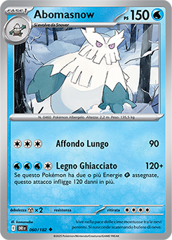 60/182-DRI-Abomasnow 	-	non comune	-	Near-mint	-	rivali predestinati	-	ita