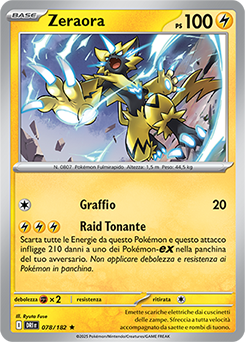 78/182-DRI-Zeraora 	-	rara h	-	Near-mint	-	rivali predestinati	-	ita	-	holo