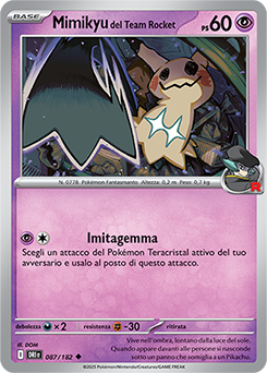 87/182-DRI-Mimikyu del Team Rocket 	-	non comune	-	Near-mint	-	rivali predestinati	-	ita	-