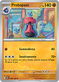 98/182-DRI-Probopass 	-	non comune	-	Near-mint	-	rivali predestinati	-	ita	-