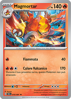 Magmortar 	-	rara h	-	Near-meat	-	destino di paldea	-	ita	-	holo
