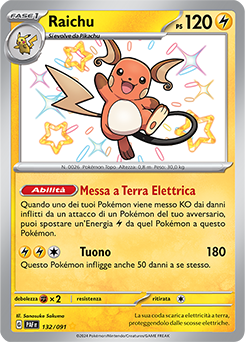 Raichu 	-	rara cromo	-	Near-meat	-	destino di paldea	-	ita	-	special