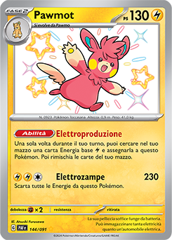 Pawmot 	-	rara cromo	-	Near-meat	-	destino di paldea	-	ita	-	special