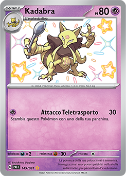 Kadabra 	-	rara cromo	-	Near-meat	-	destino di paldea	-	ita	-	special