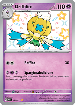 Drifblim 	-	rara cromo	-	Near-meat	-	destino di paldea	-	ita	-	special