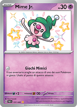 Mime Jr. 	-	rara cromo	-	Near-meat	-	destino di paldea	-	ita	-	special