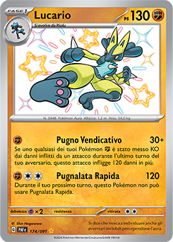 Lucario 	-	rara cromo	-	Near-meat	-	destino di paldea	-	ita	-	special