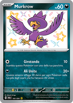 Murkrow 	-	rara cromo	-	Near-meat	-	destino di paldea	-	ita	-	special