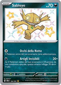 Sableye 	-	rara cromo	-	Near-meat	-	destino di paldea	-	ita	-	special