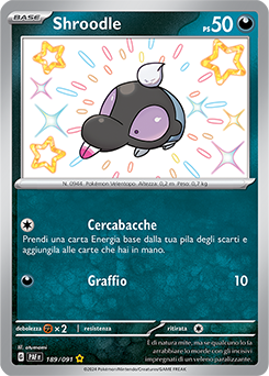 Shroodle 	-	rara cromo	-	Near-meat	-	destino di paldea	-	ita	-	special