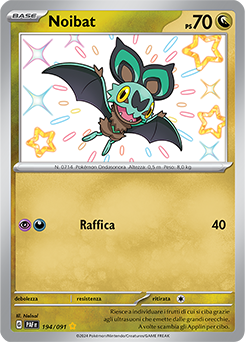 Noibat 	-	rara cromo	-	Near-meat	-	destino di paldea	-	ita	-	special
