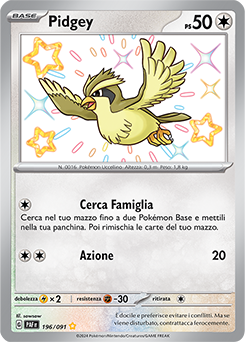 Pidgey 	-	rara cromo	-	Near-meat	-	destino di paldea	-	ita	-	special