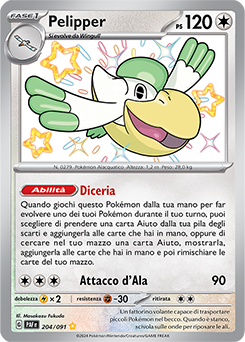 Pelipper 	-	rara cromo	-	Near-meat	-	destino di paldea	-	ita	-	special