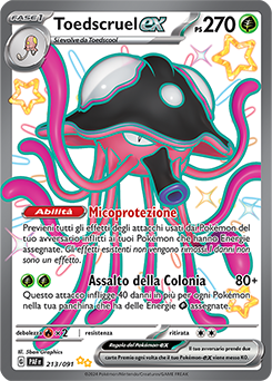 Toedscruel-ex 	-	ultra rara cromo	-	Near-meat	-	destino di paldea	-	ita	-	full art