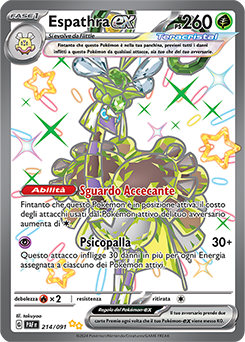 Espathra-ex 	-	ultra rara cromo	-	Near-meat	-	destino di paldea	-	ita	-	full art
