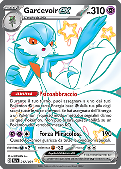 Gardevoir-ex 	-	ultra rara cromo	-	Near-meat	-	destino di paldea	-	ita	-	full art