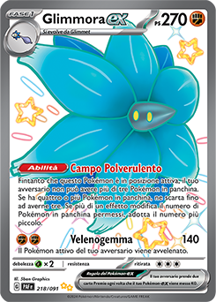 Glimmora-ex 	-	ultra rara cromo	-	Near-meat	-	destino di paldea	-	ita	-	full art