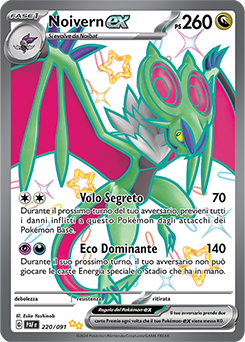Noivern-ex 	-	ultra rara cromo	-	Near-meat	-	destino di paldea	-	ita	-	full art