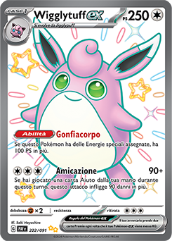 Wigglytuff-ex 	-	ultra rara cromo	-	Near-meat	-	destino di paldea	-	ita	-	full art