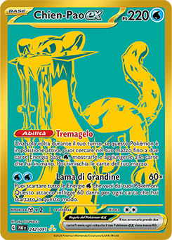 Chien-Pao-ex 	-	rara iper	-	Near-meat	-	destino di paldea	-	ita	-	gold