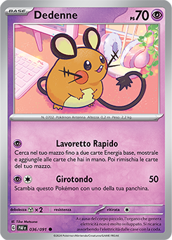 Dedenne 	-	comune	-	Near-meat	-	destino di paldea	-	ita	-