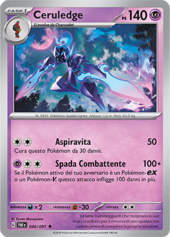 Ceruledge 	-	rara h	-	Near-meat	-	destino di paldea	-	ita	-	holo