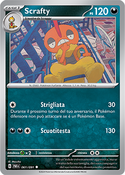 Scrafty 	-	non comune	-	Near-meat	-	destino di paldea	-	ita	-	reverse
