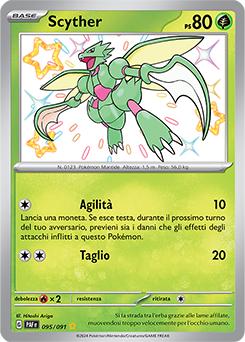 Scyther 	-	rara cromo	-	Near-meat	-	destino di paldea	-	ita	-	special