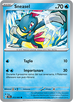 Sneasel 	-	comune 	-	Near-mint	-	segreto fiabesco	-	ita	-