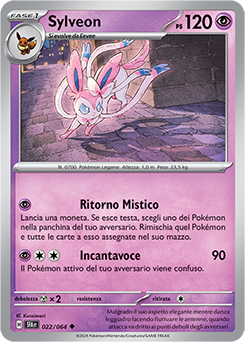 Sylveon 	-	non comune	-	Near-mint	-	segreto fiabesco	-	ita	-	reverse