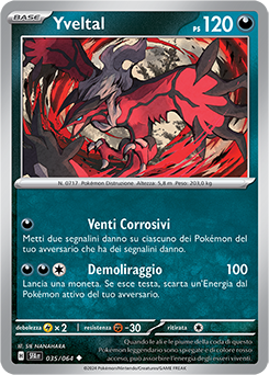 Yveltal 	-	non comune	-	Near-mint	-	segreto fiabesco	-	ita	-	reverse