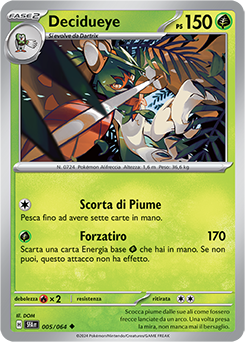 Decidueye 	-	non comune	-	Near-mint	-	segreto fiabesco	-	ita	-