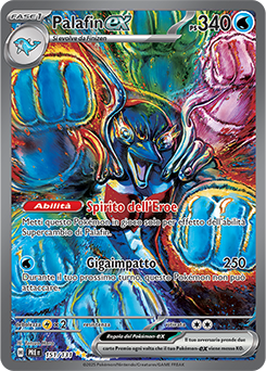 Palafin-ex 	-	rara ill.speciale	-	Near-mint	-	evoluzioni prismatiche	-	ita	-	full art