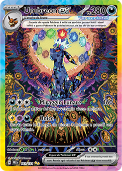 Umbreon-ex 	-	rara ill.speciale	-	Near-mint	-	evoluzioni prismatiche	-	ita	-	full art