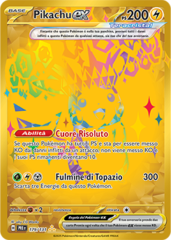 Pikachu-ex 	-	iper rara	-	Near-mint	-	evoluzioni prismatiche	-	ita	-	gold