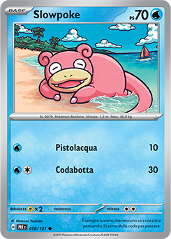 Slowpoke 	-	comune	-	Near-mint	-	evoluzioni prismatiche	-	ita	-	reverse poke  ball