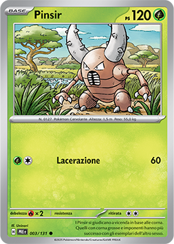 Pinsir 	-	comune	-	Near-mint	-	evoluzioni prismatiche	-	ita	-