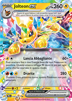 Jolteon-ex 	-	doppia rara	-	Near-mint	-	evoluzioni prismatiche	-	ita	-	special-stamp