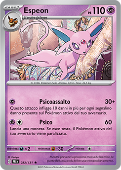 Espeon 	-	rara h	-	Near-mint	-	evoluzioni prismatiche	-	ita	-	reverse