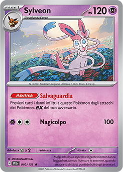 Sylveon 	-	rara h	-	Near-mint	-	evoluzioni prismatiche	-	ita	-	holo