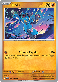 Riolu 	-	comune	-	Near-mint	-	evoluzioni prismatiche	-	ita	-	reverse	poke ball